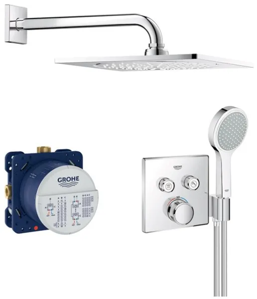 Grohe Grohtherm SmartControl Duschset med huvuddusch, krom