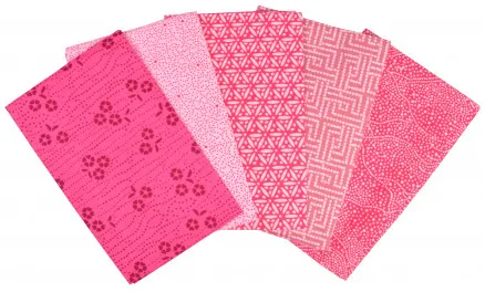 Tissu de Marie Fat Quarter Pink 50x57cm - 5 st