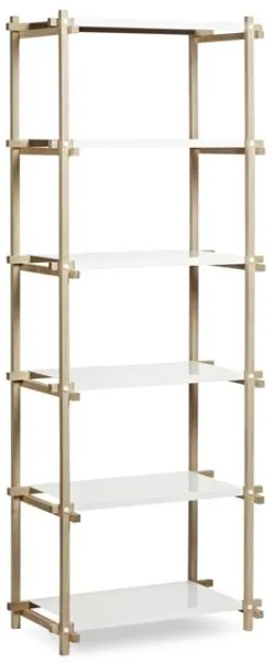 HAY Woody Column Hylla Hög Ek/Vit