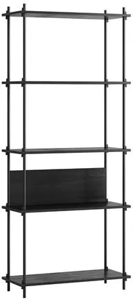 MOEBE S.200.1.A Hyllsystem Svart/svart