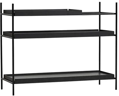 Woud Tray Hylla Låg Svart/Svart