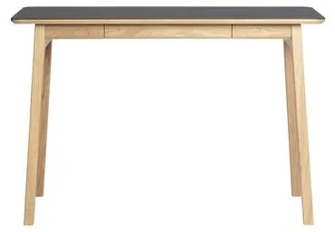 Magnus Olesen Freya Skrivbord Massiv Ek Lackad/Svart Linoleum 4023 Forbo